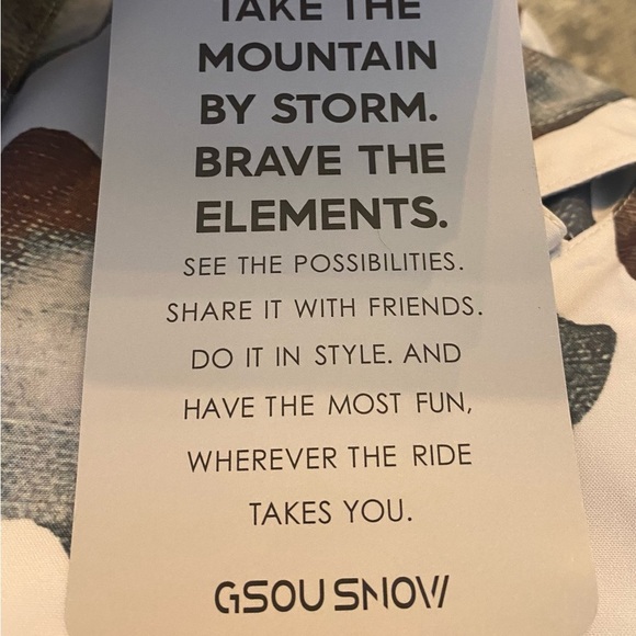 GSOU SNOW Women’s Snow Jacket NWT GS-1901 Color 054 Size XL Camouflage - Picture 6 of 10